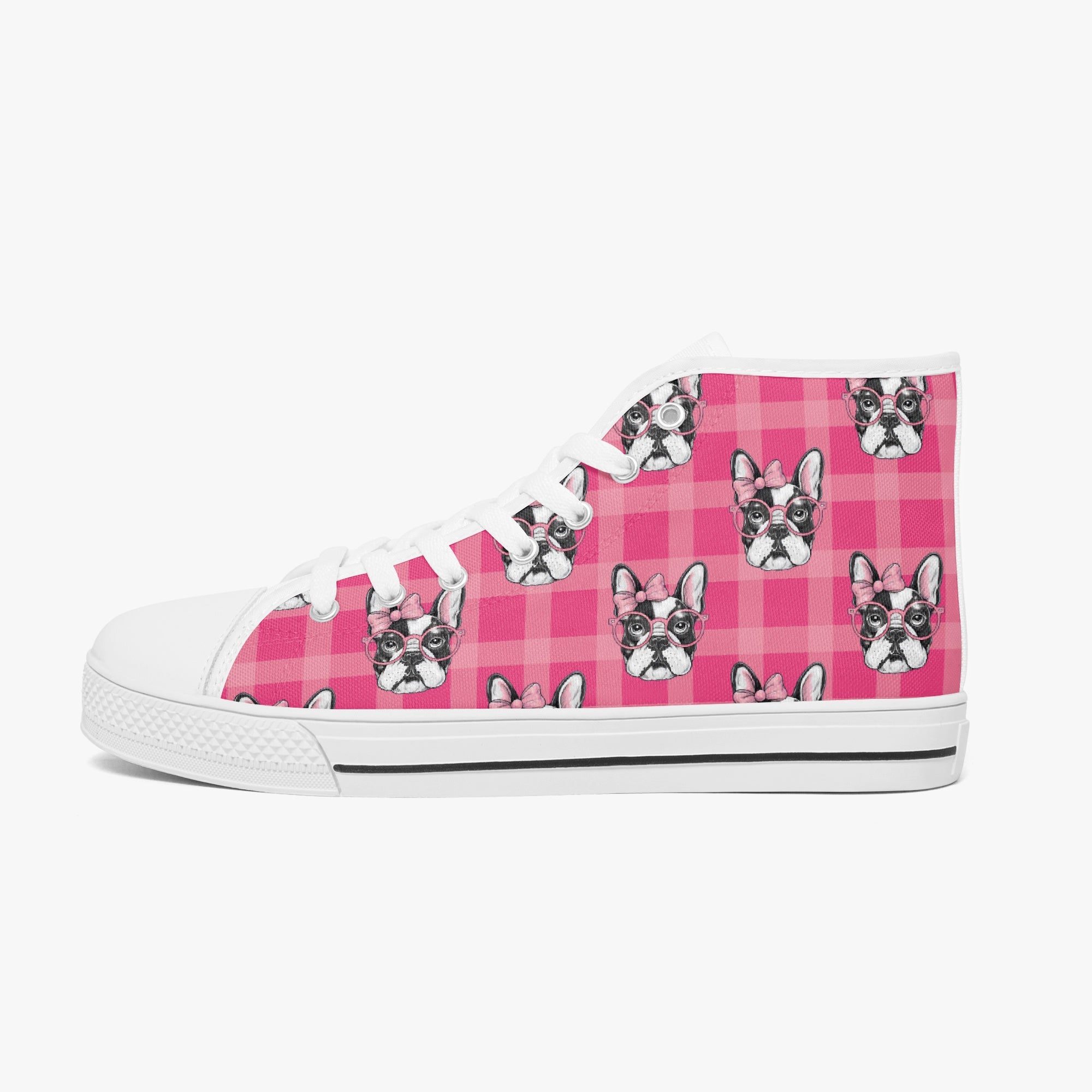 French Bulldog Lover Jackson Classic High Top Canvas Shoes Casual Footwear