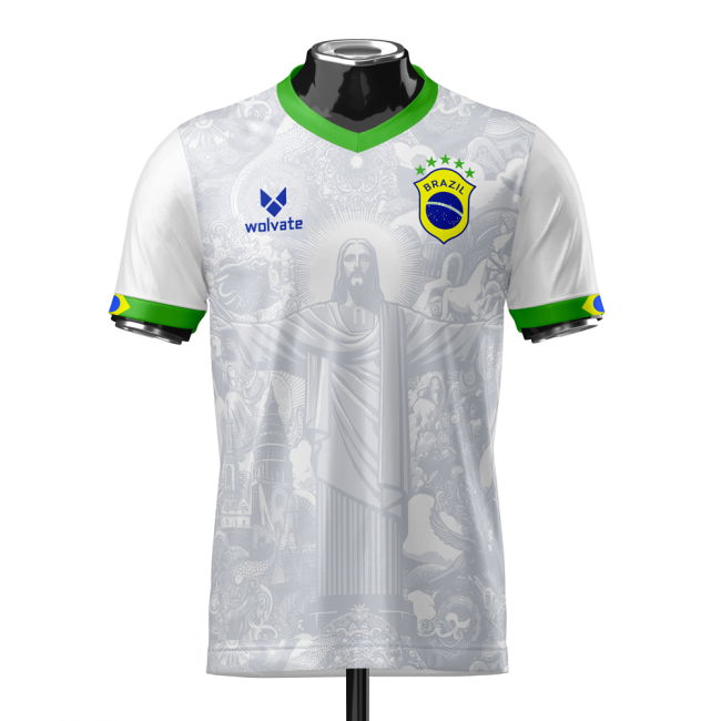 Soccer Brazil Heritage Football Jersey (Wolvate) Adult Short Sleeve