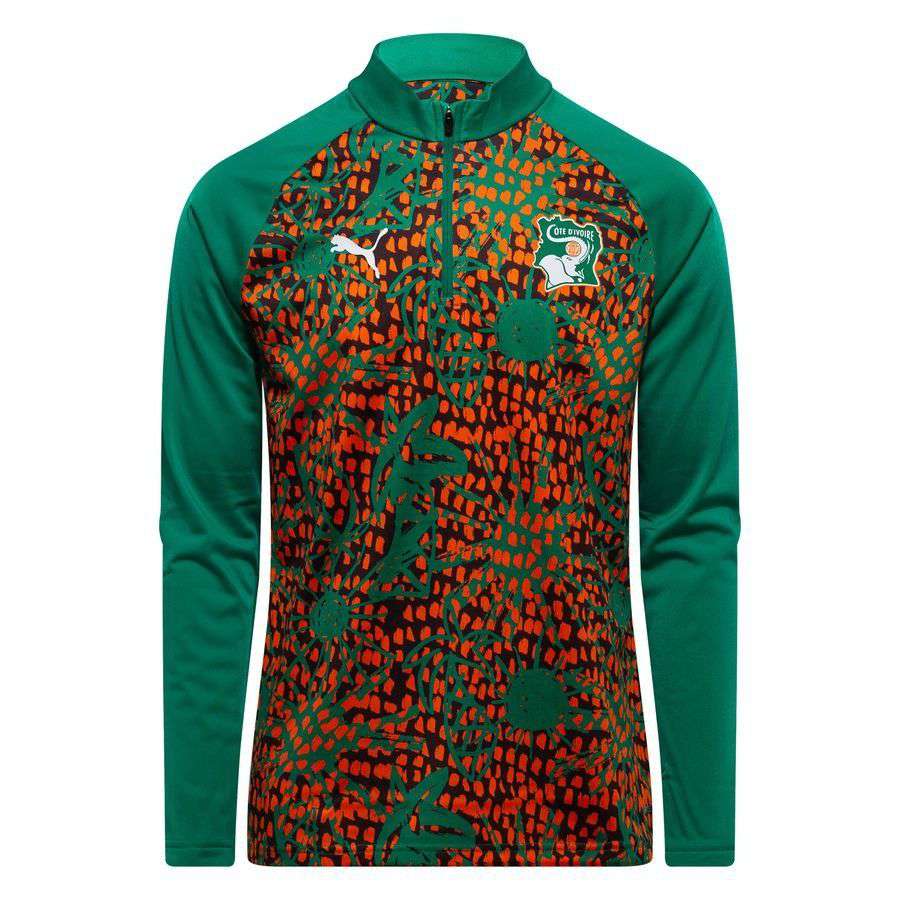 [EFKS] 2026 Ivory Coast Pre Match Zip World Cup Sport Green/Brown Training Kit 1/4