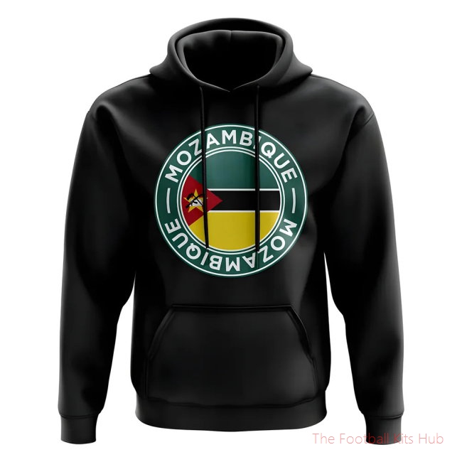 Men Mozambique Football Badge Hoodie (Black)