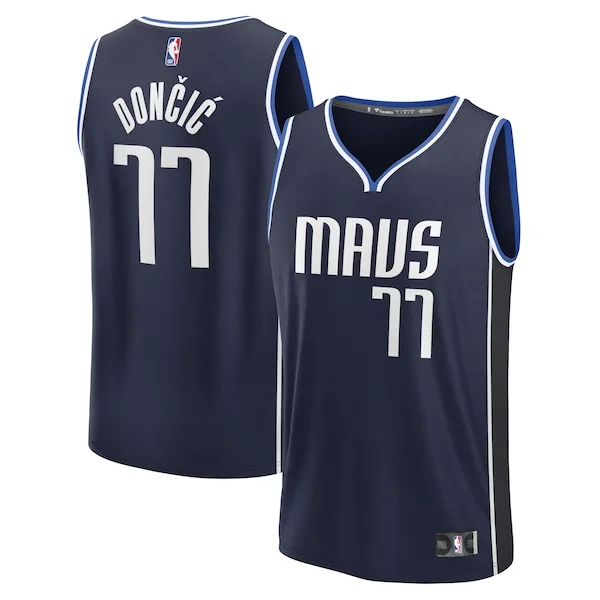 Luka Dončić DAL Authentic Fast Break Jersey - Navy - Licensed Product