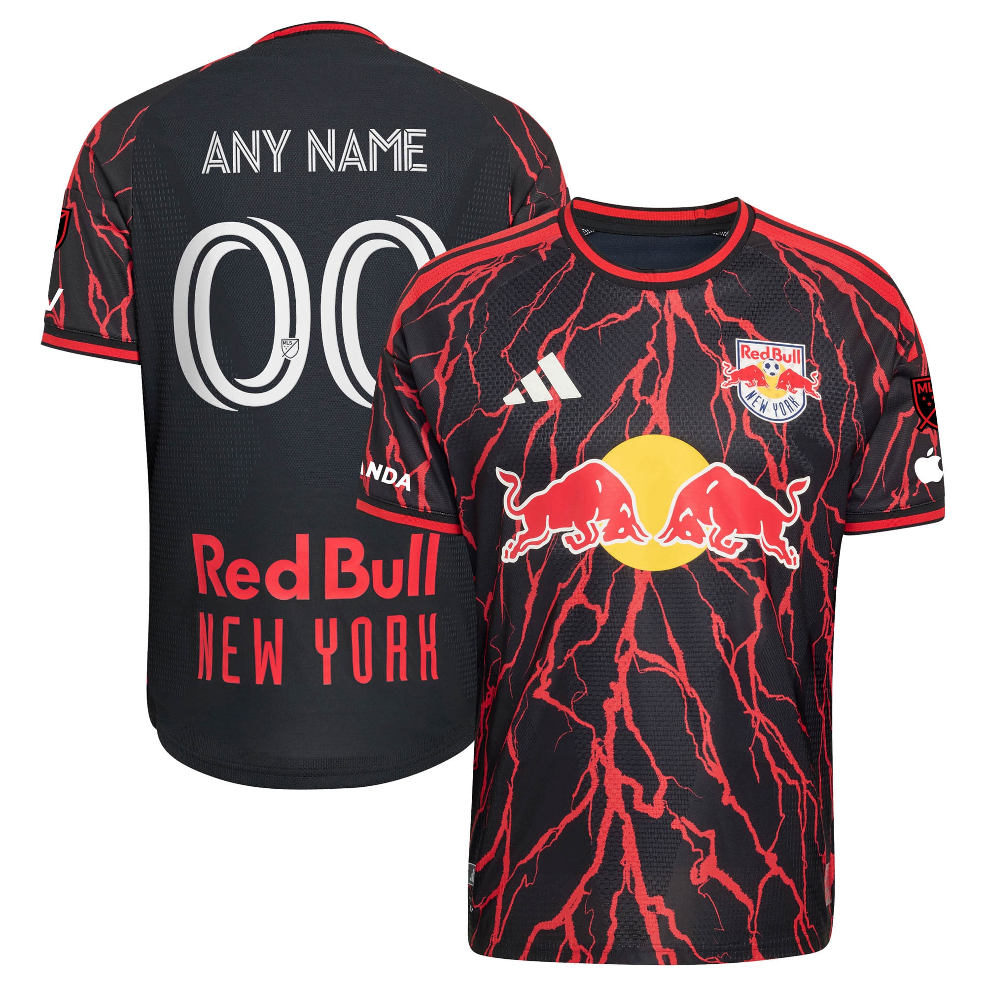 [SJH] New York Red Bulls 2026 The Rooted Kit On-Field Authentic Patch Custom Jersey - Black
