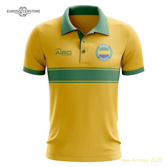First-class Gabon Concept Stripe Polo Shirt (yellow) - Great Value