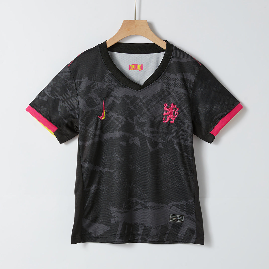 Kid's Chelsea Third Away Soccer Jersey Kit(Jersey+Shorts) 2024/25Authe