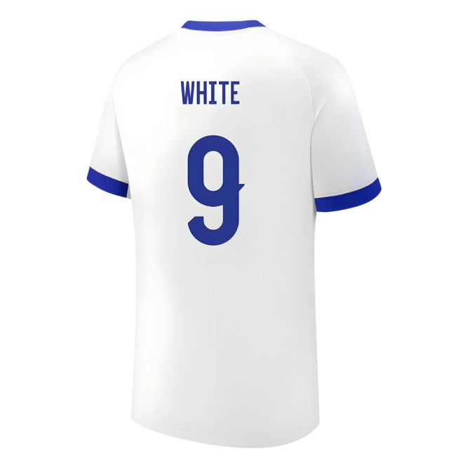 Womens England Starting XI Elite Quality Home Player Jersey (WHITE 9)