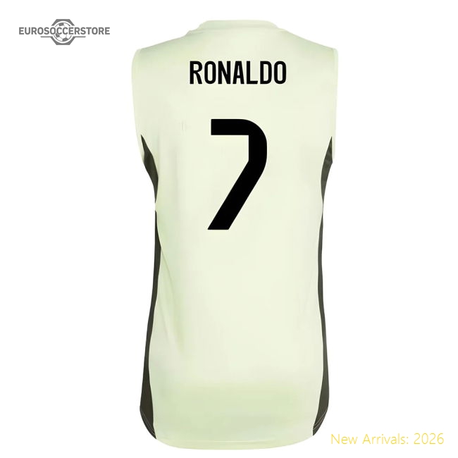 Professional-Grade 2025-2026 Real Madrid Sleeveless Training Jersey (Almost Lime) (Ronaldo