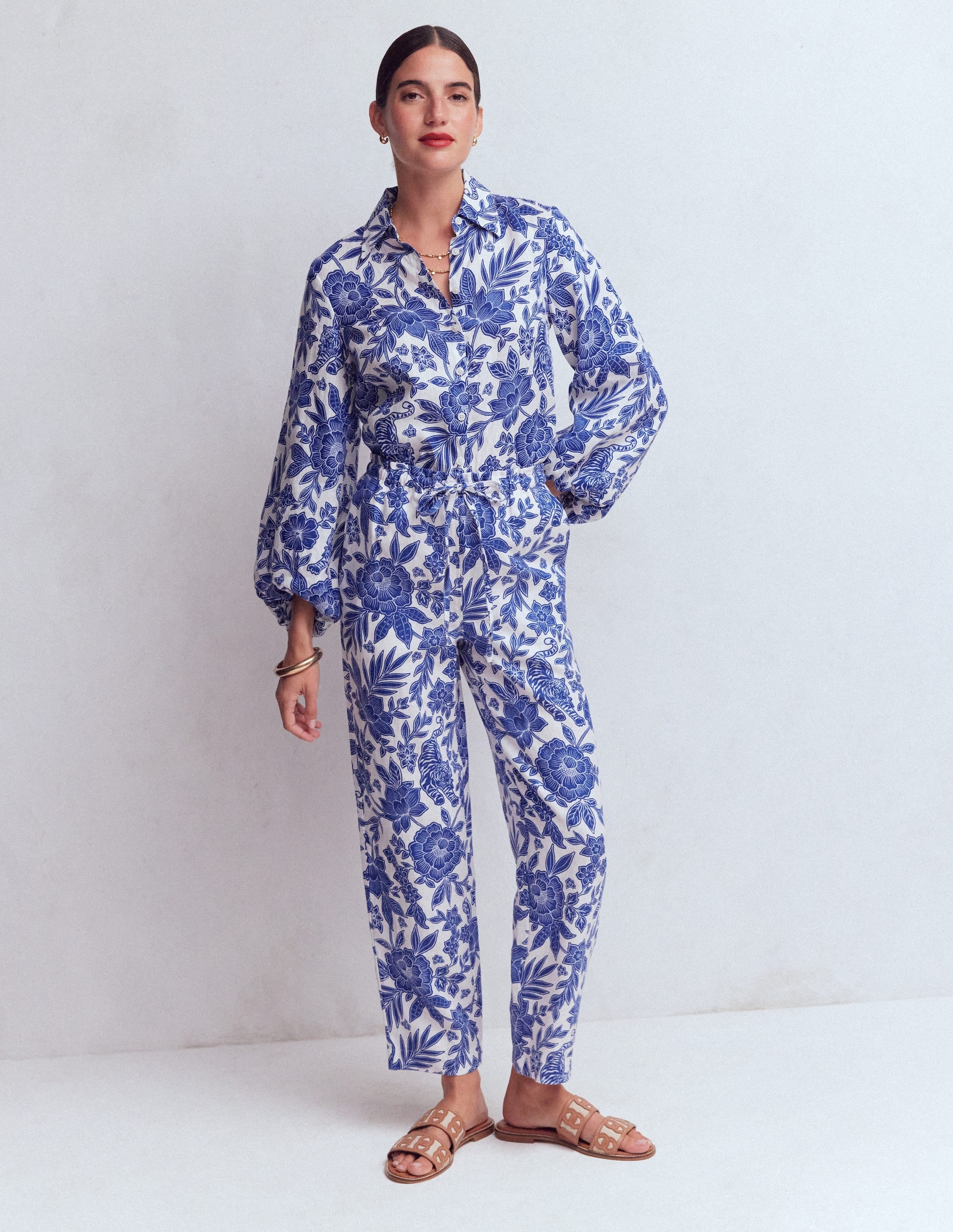 Puff Sleeve Linen Shirt