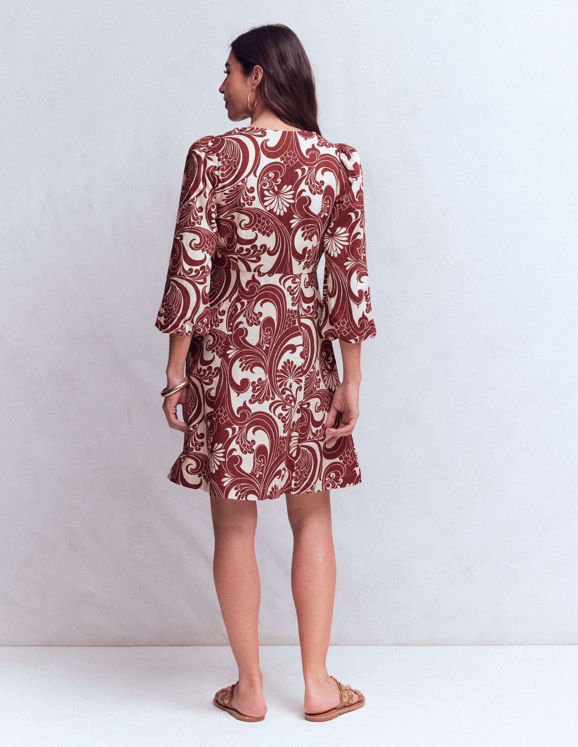 Marla Linen Blend Short Dress