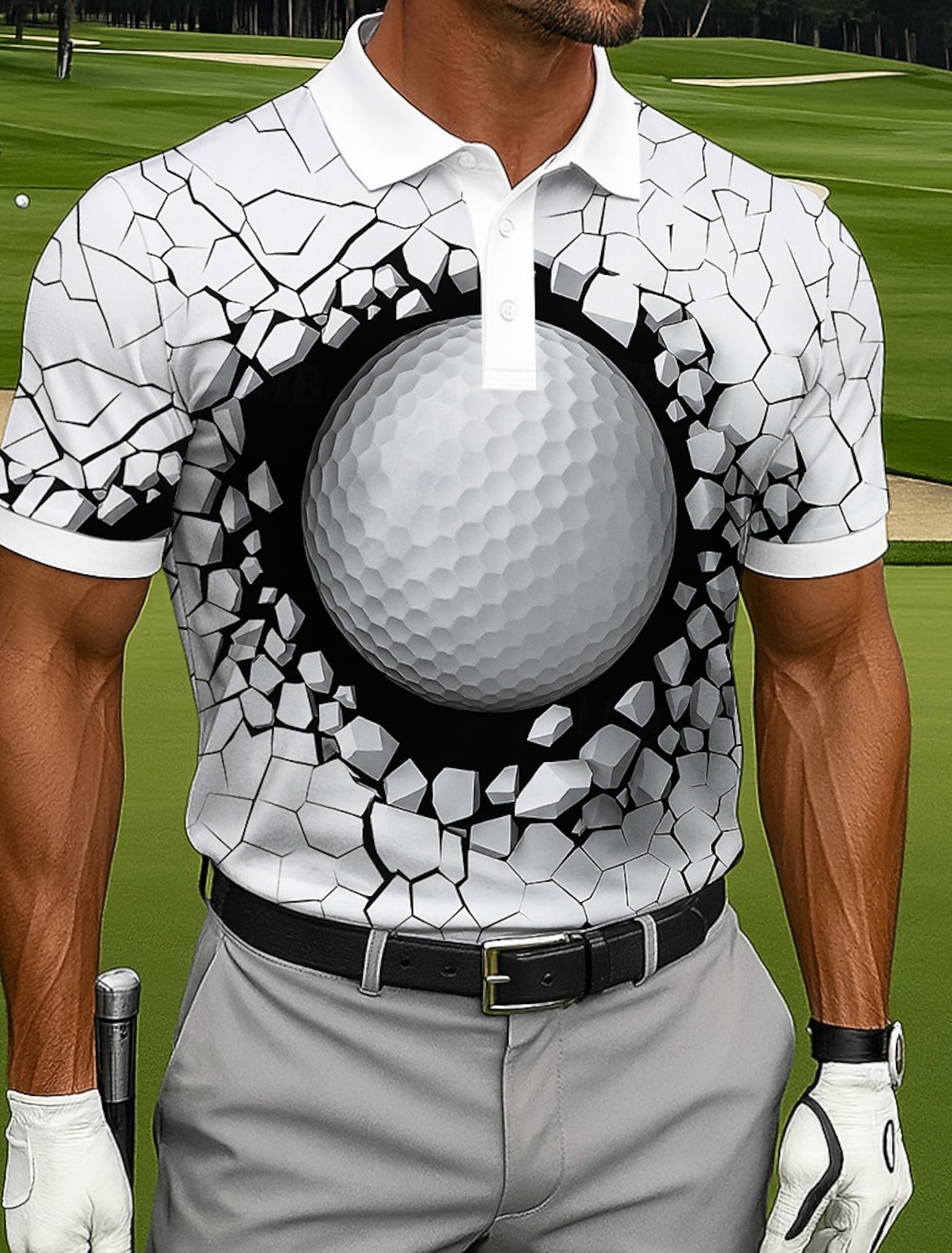 Men's Golf Polo Sports Shirts Short Sleeve Collared Sportswear Casual