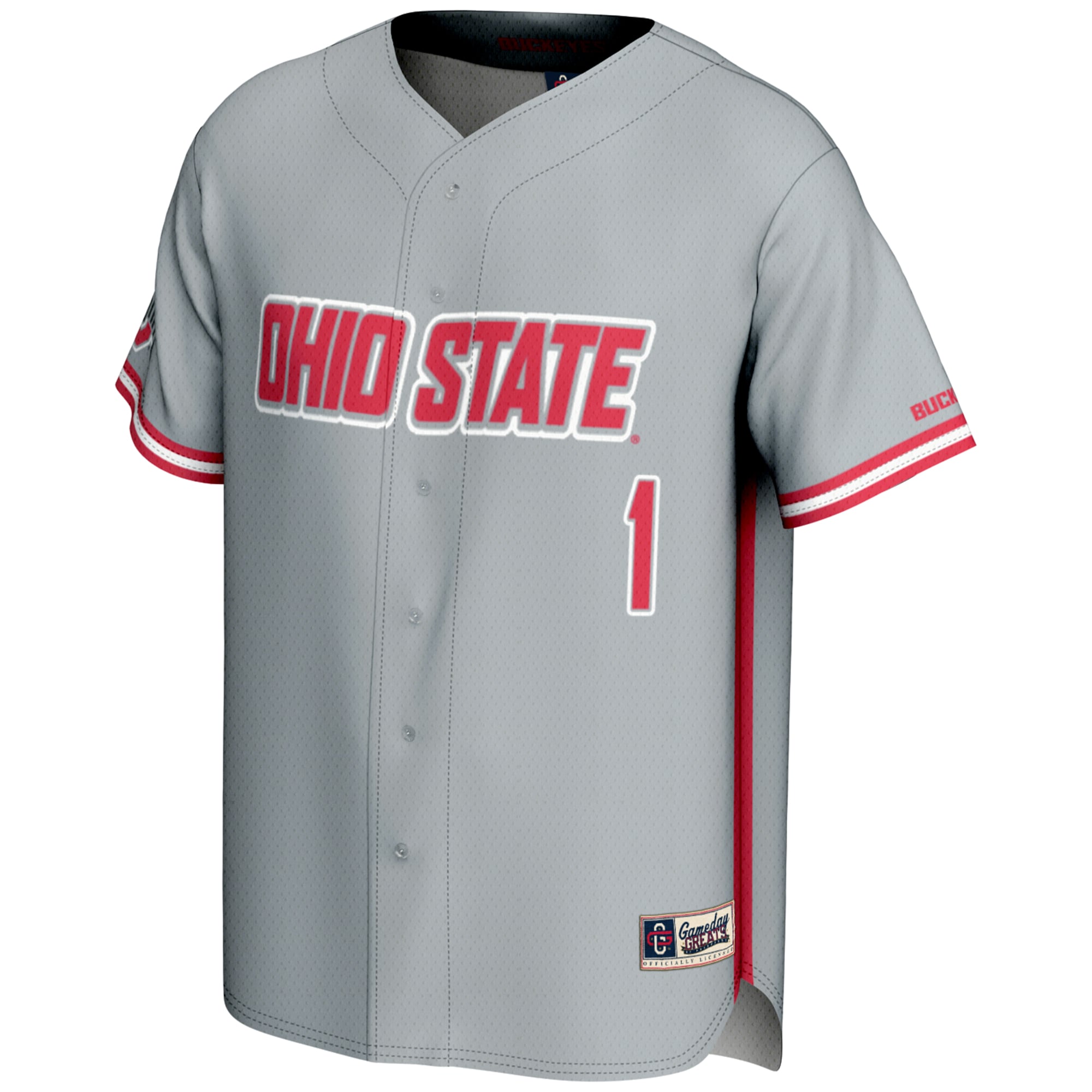 #1 Ohio State Buckeyes GameDay Greats Youth Lightweight Baseball Jersey - Gray