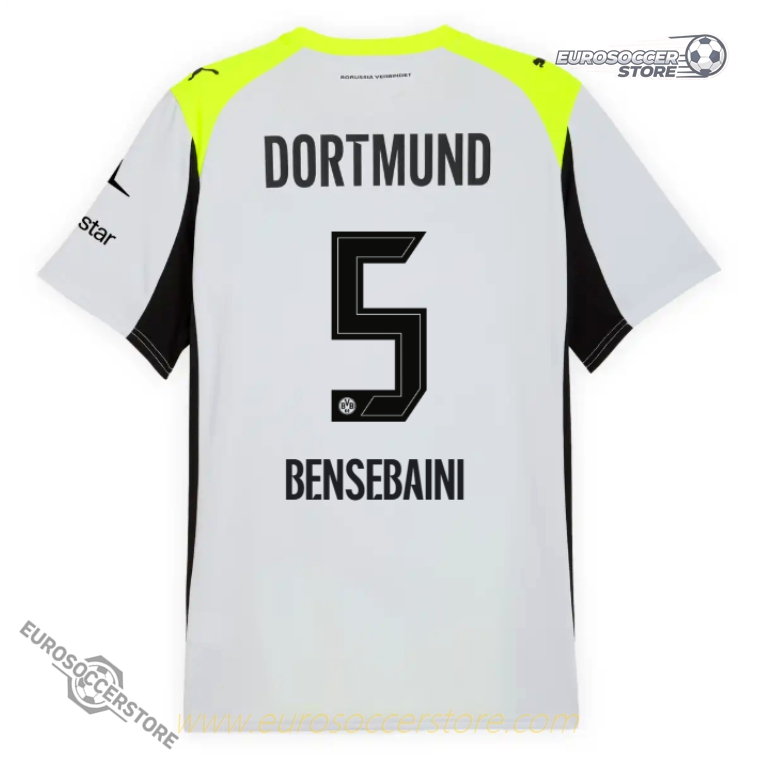 Borussia Dortmund 25-26 Season Away BENSEBAINI Number 5 Jersey