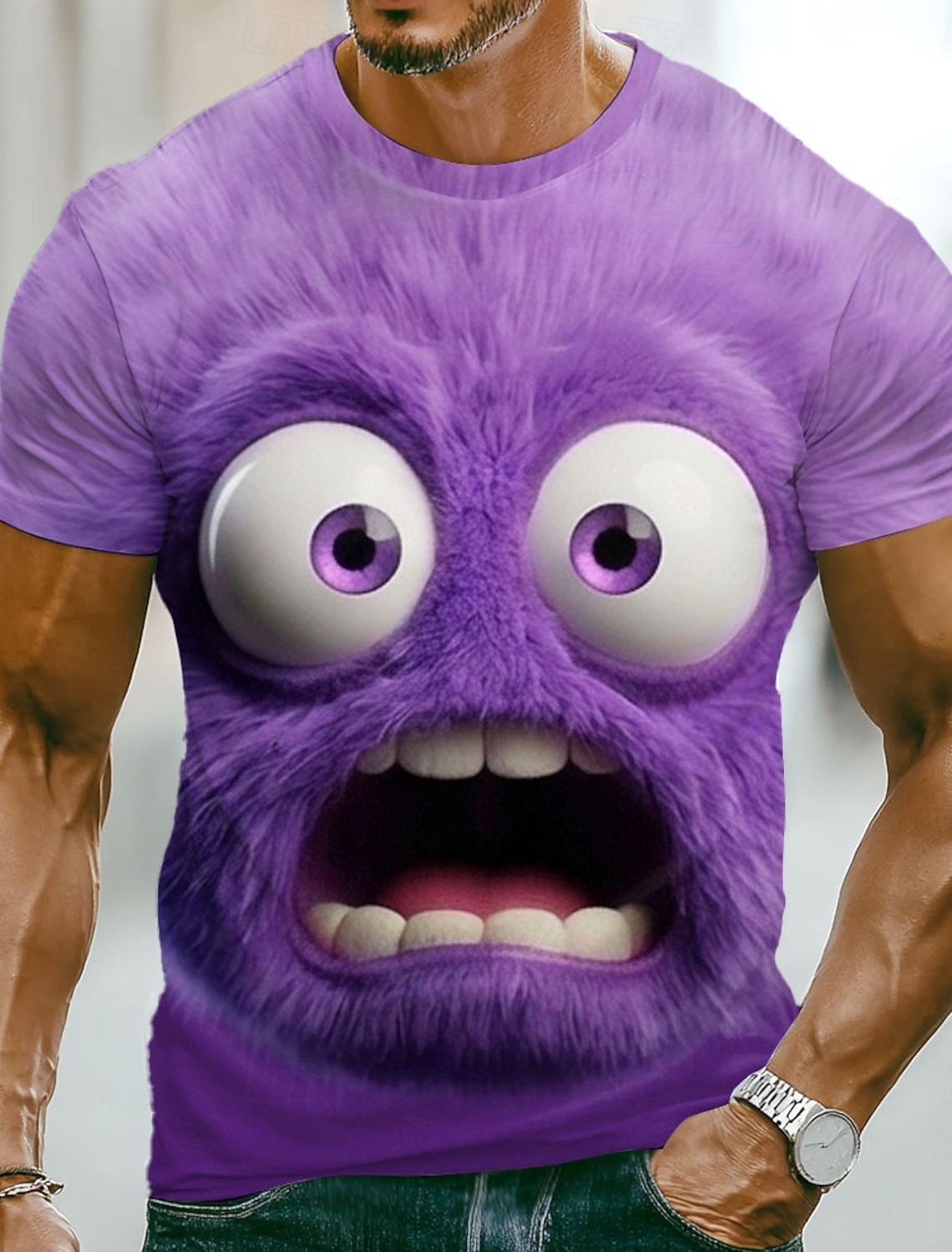 Men's 3D Human face T Shirt Short Sleeve T shirt 3D Print Crew Neck Shirt Exaggerated Designer Casual Daily Club Blue Black Red Summer Spring All Seasons Clothing Apparel S M L XL XXL XXXL