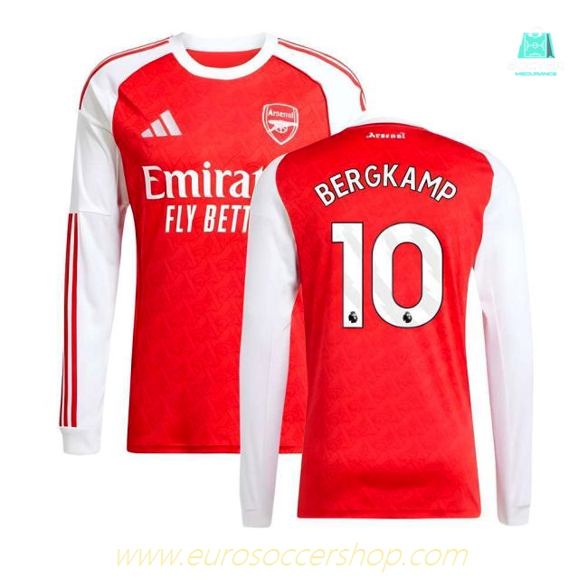 2025-2026 Arsenal Long Sleeve Home Shirt (Bergkamp 10)