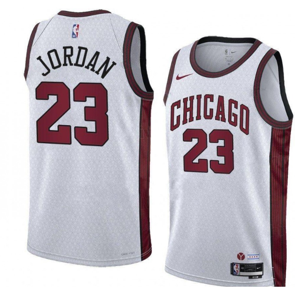 Official 23 Chicago Bulls Jersey White - City Edition - Fan Favorite