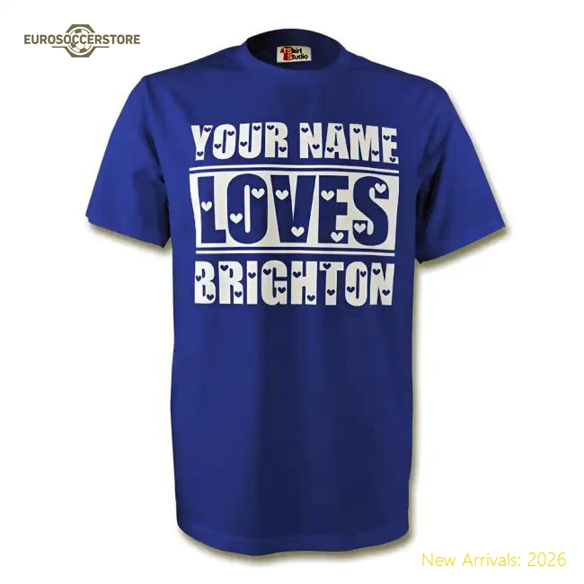 Your Name Loves Brighton T-shirt (blue) - Kids