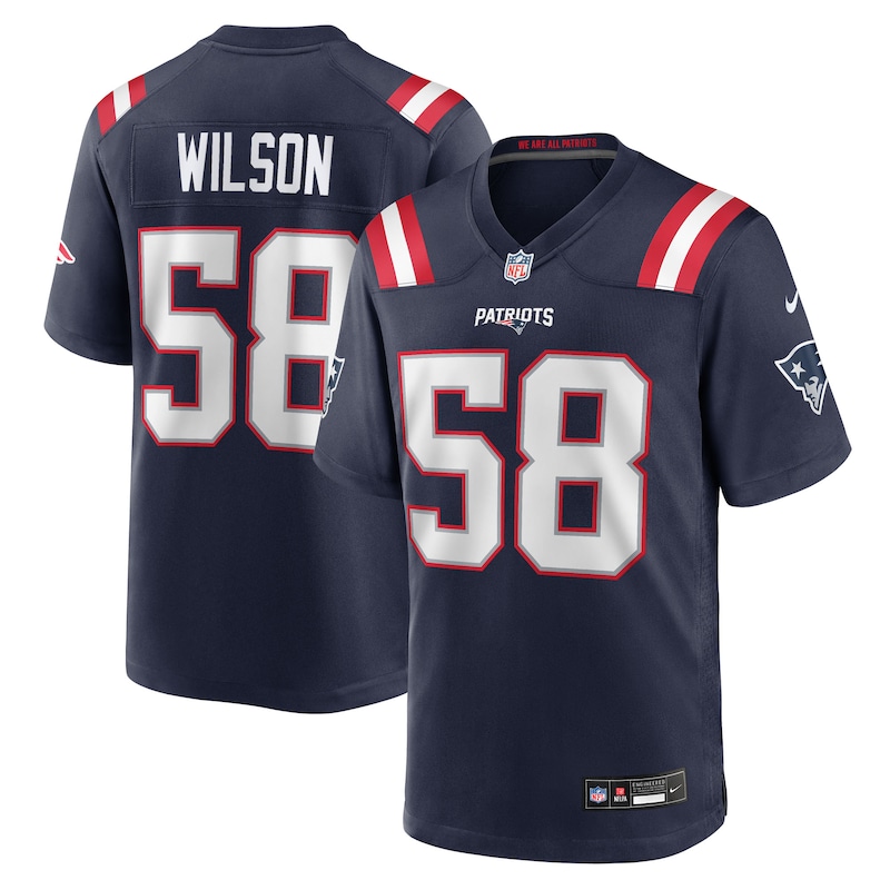 None Jared Wilson NE Patriots Modern Official Jersey Football Apparel