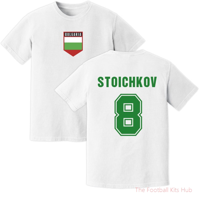 Men Stoichkov Bulgaria Training Jersey (White)