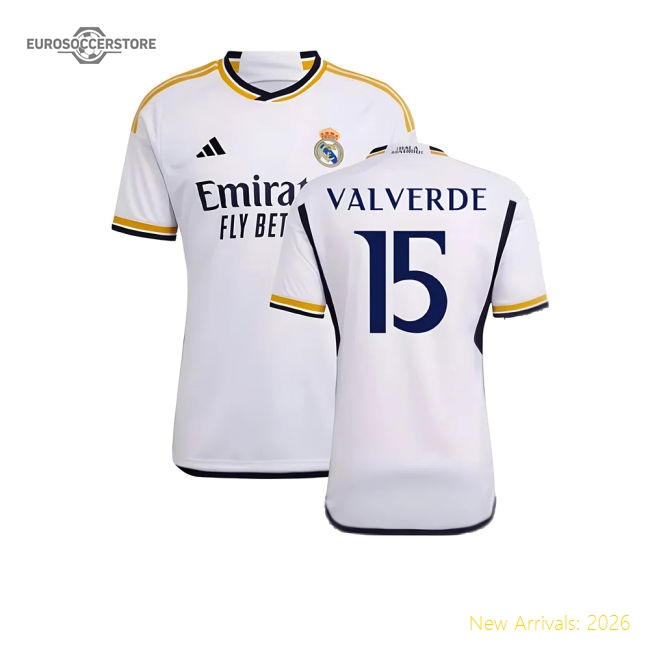 2023-2024 Real Madrid Main Jersey (valverde 15) - Fantastic Value