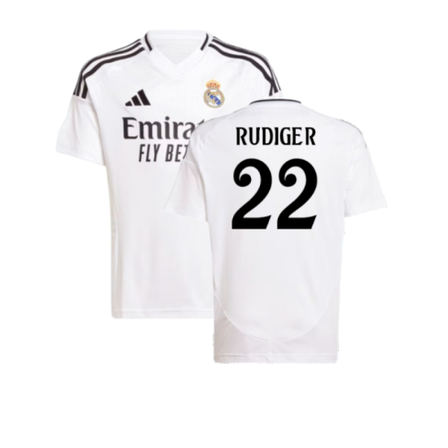 Superior 2024-2025 Real Madrid Home Jersey (kids) (rudiger 22)