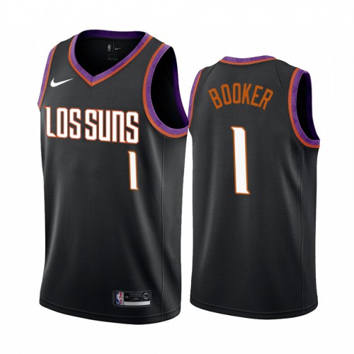 Black PHX Devin Booker #1 Nike Breathable Jersey Game Day Wear