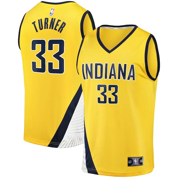 Myles Turner IND Durable Basketball Jersey - Team Colors