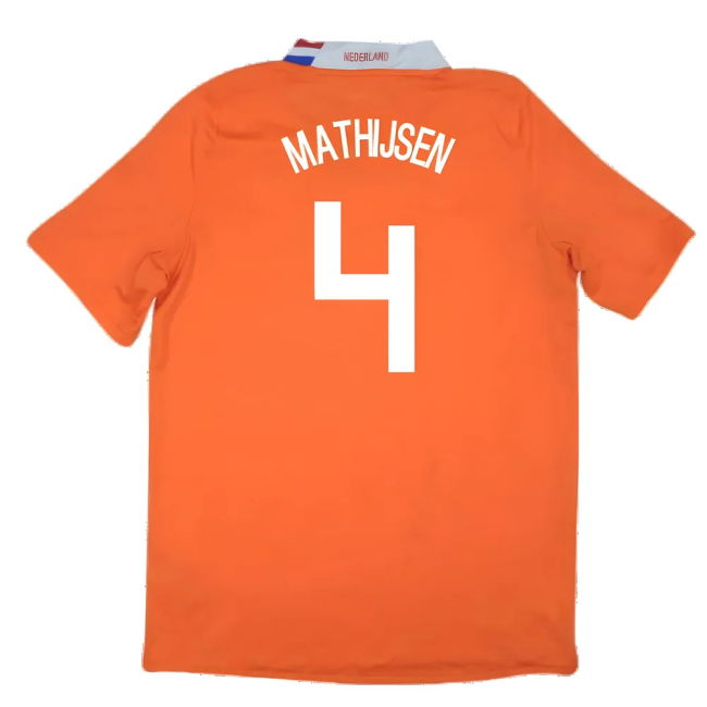 Mathijsen 4 Holland A Team Professional Grade Home Player Jersey