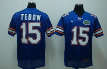 away jersey Men's None Tebow Blue #15 Blue 2024 Football Jersey