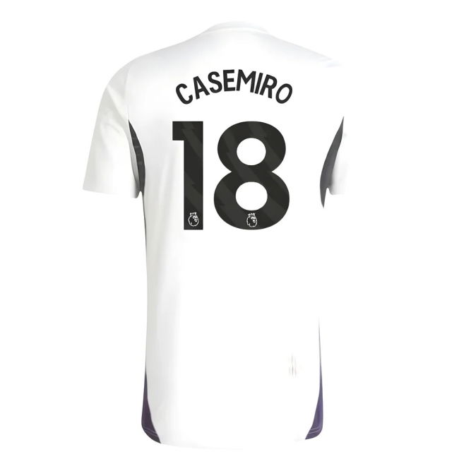 2025-2026 Man Utd Training Jersey (White) (Casemiro 18) (Collector'...