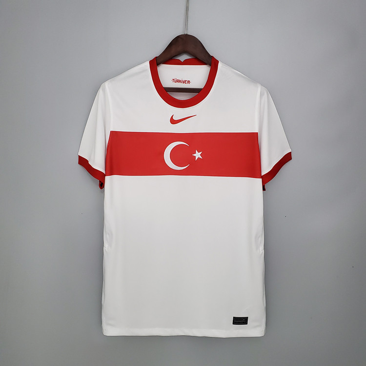 Performance Driven Turkey Euro 2020 Home White Soccer Jersey Football