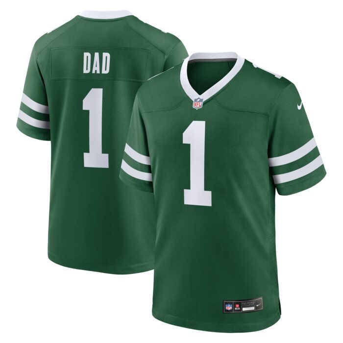 Men's New York Jets Nike Legacy Green #1 Dad Game Jersey