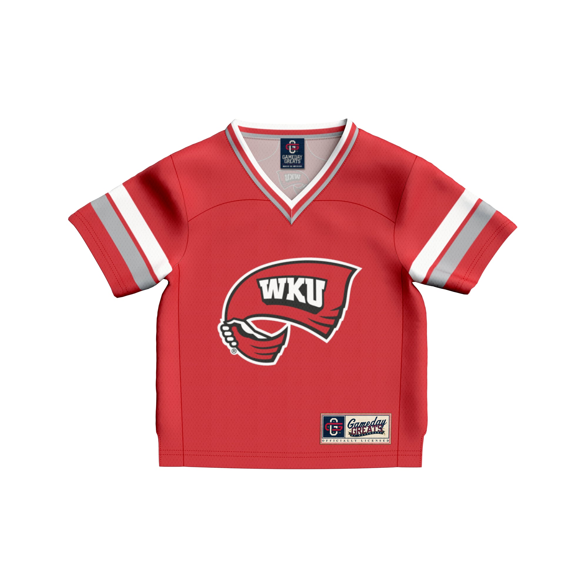 Toddler #1 Red Western Kentucky Hilltoppers Lightweight Collegiate Football Fashion Jersey