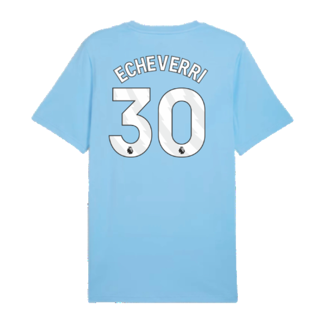 2024-2025 Man City ftblCulture Tee (Light Blue) (Echeverri 30)