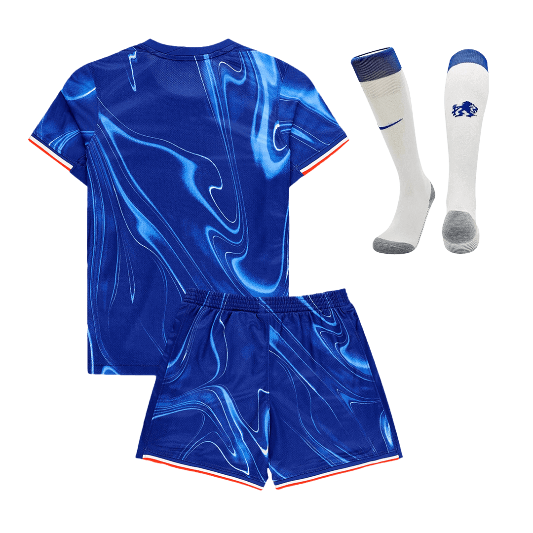 Kid's Chelsea Home Soccer Jersey Kit(Jersey+Shorts+Socks) 2024/25Authe