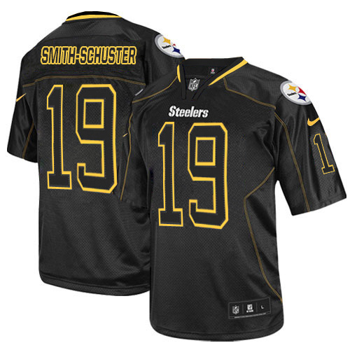 NFL W P S Steelers #19 JuJu Smith-Schuster Black Lights Out Jersey ...