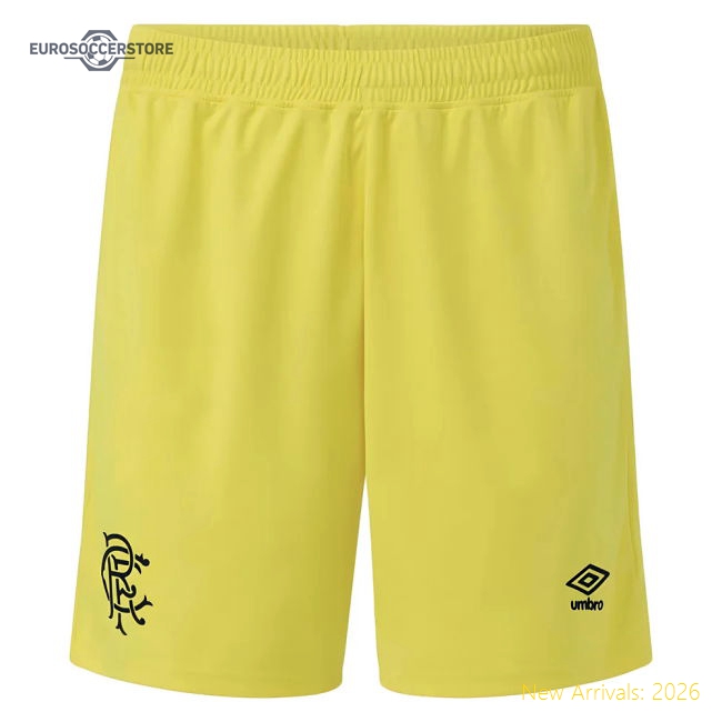 2025-2026 Rangers Goalkeeper Home Shorts (Yellow) - Kids