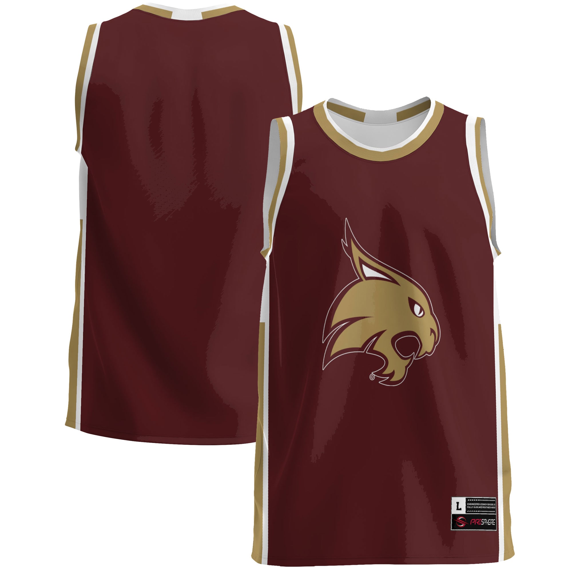 [NJP] Texas State Bobcats GameDay Greats Lightweight Basketball Jersey - Maroon