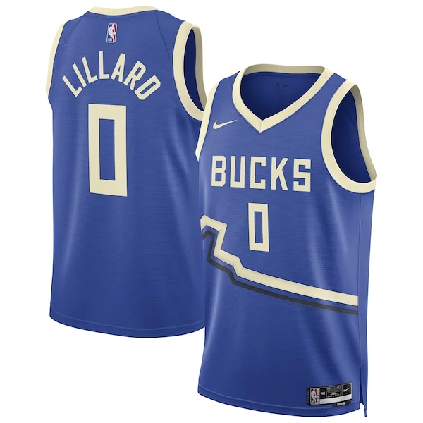Damian Lillard MIL Swingman Jersey - official retro NBA casual