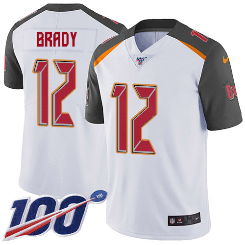 NFL T B Buccaneers Tom Brady #12 White Limited Game Jersey - Premium