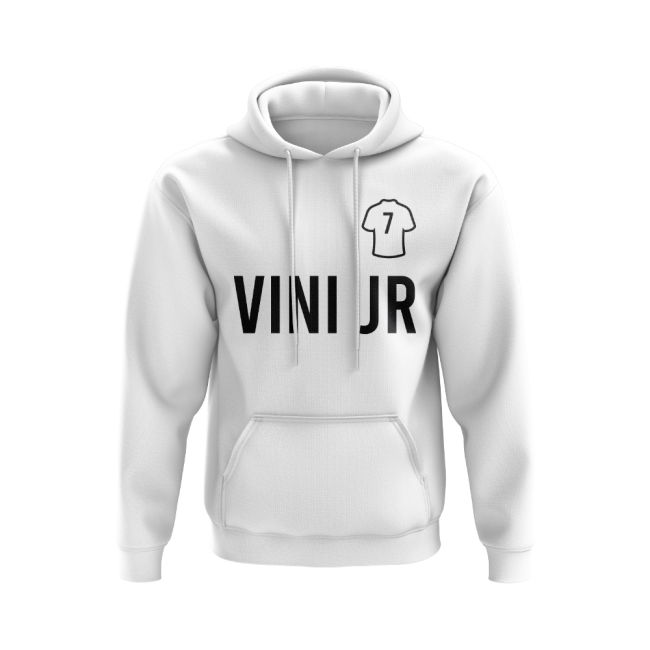 Vini Jr Real Madrid Number Hoody (White) - New - Football- Trendy