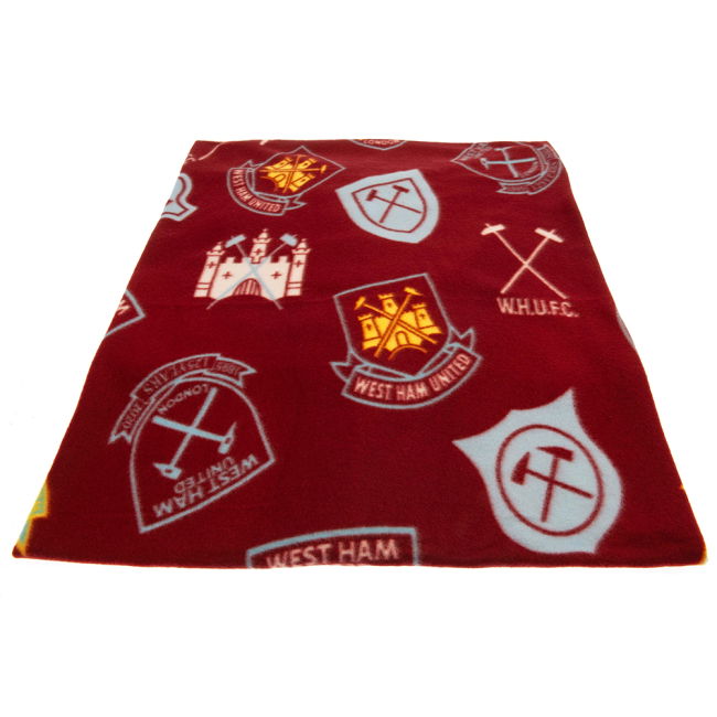 Chic West Ham West Ham United FC Historic Crests Fleece Blanket for...