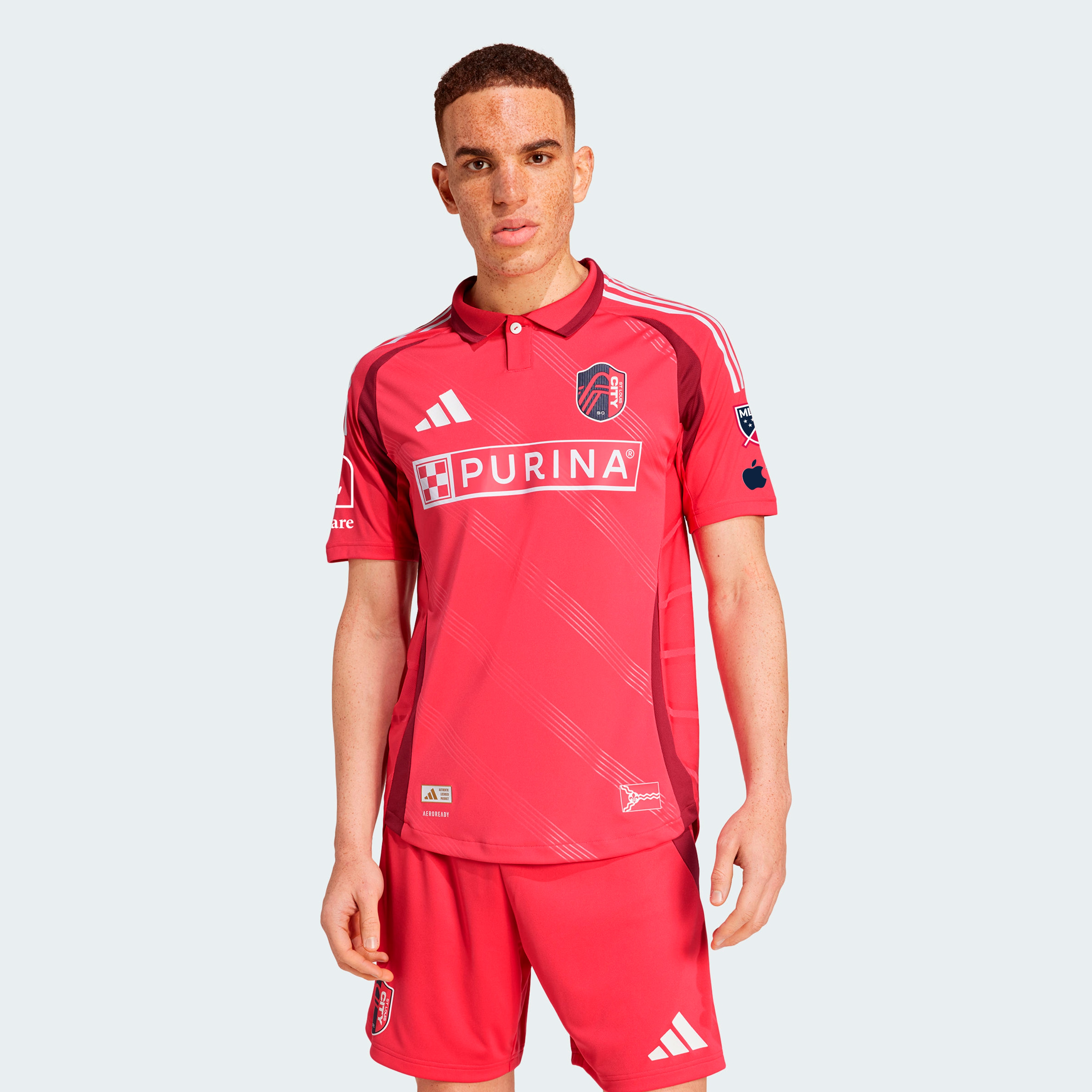 [JED] St. Louis CITY SC 2025 Forever CITY Red On-Field Authentic Jersey - Red