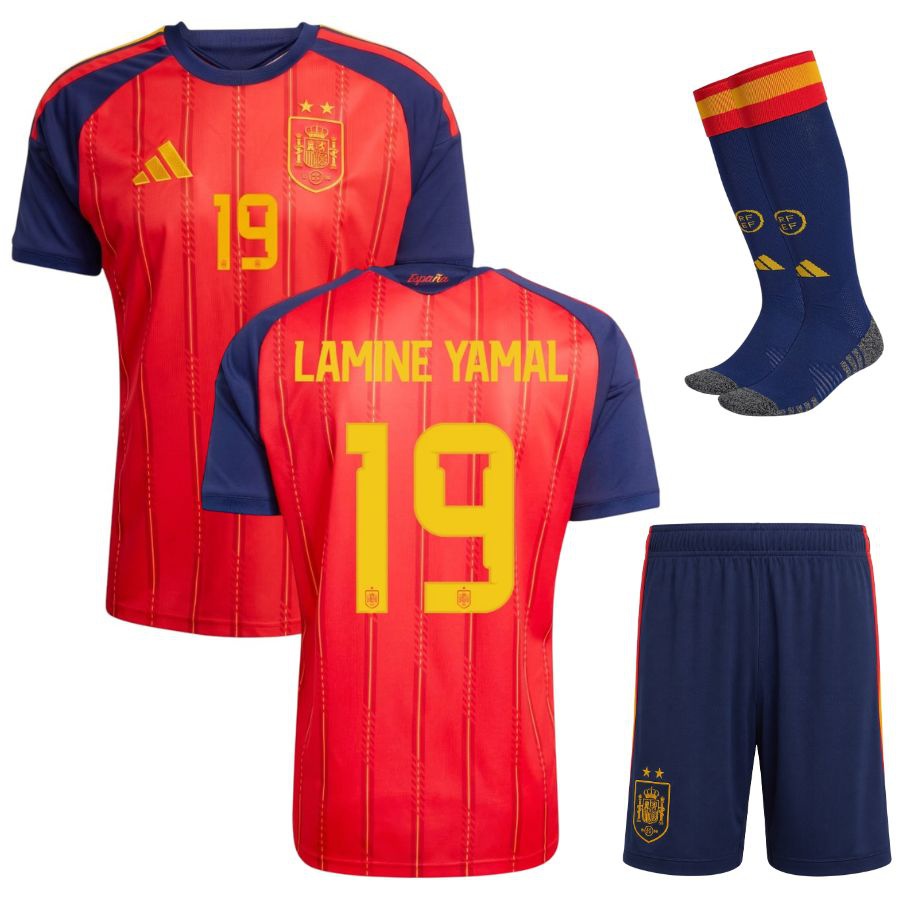 [JED] Spain 2026/2027 Home Kit for Kids - Lamine Yamal 2 Stars