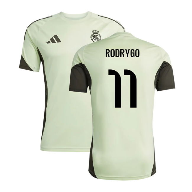 2025-2026 Real Madrid Training Jersey (Almost Lime) (Rodrygo 11) - ...