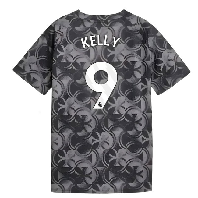 2025-2026 Man City Warm Up Jersey (Black) - Kids (Kelly 9)
