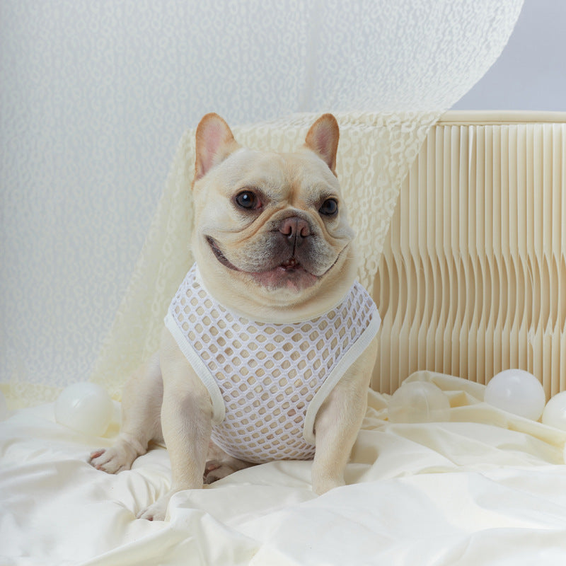 French Bulldog French Bulldog Summer Clothes – Thin Hollow Mesh Vest