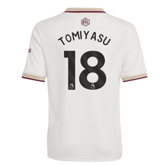 Arsenal Third Soccer Shirt 2025-20 Tomiyasu 18 L M S Kids