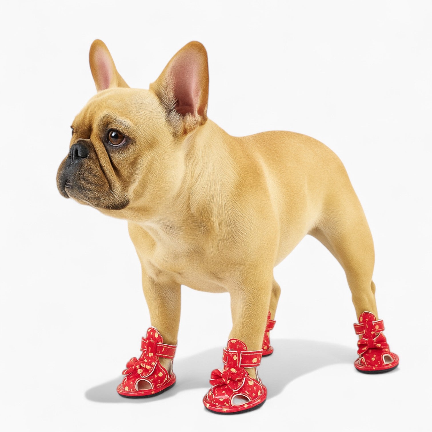 Pet-Lover Lovepaw Frenchie Bow Sandals – Adjustable Adorable Heart Sh...