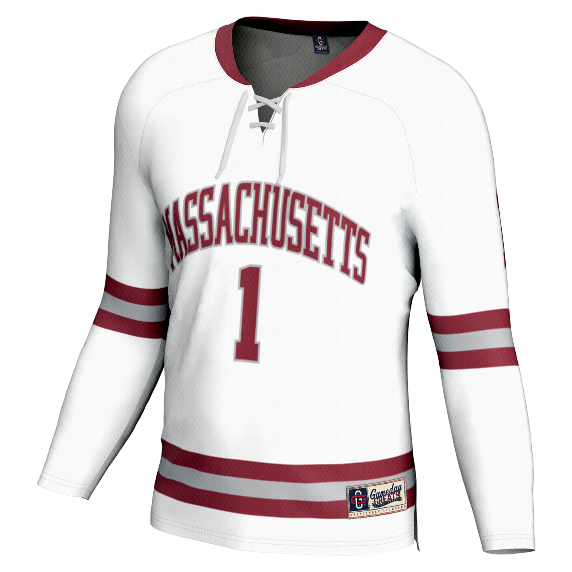 [DDG] UMass Minutemen GameDay Greats Unisex Hockey Fashion Jersey - White