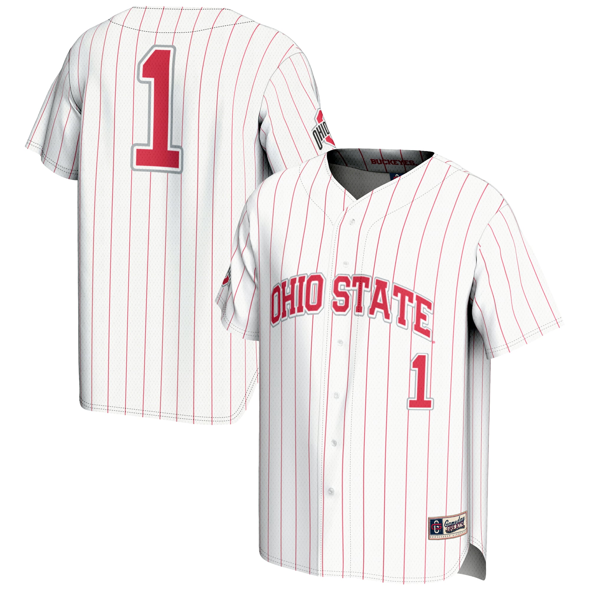 #1 Ohio State Buckeyes GameDay Greats Youth Lightweight Baseball Jersey - White