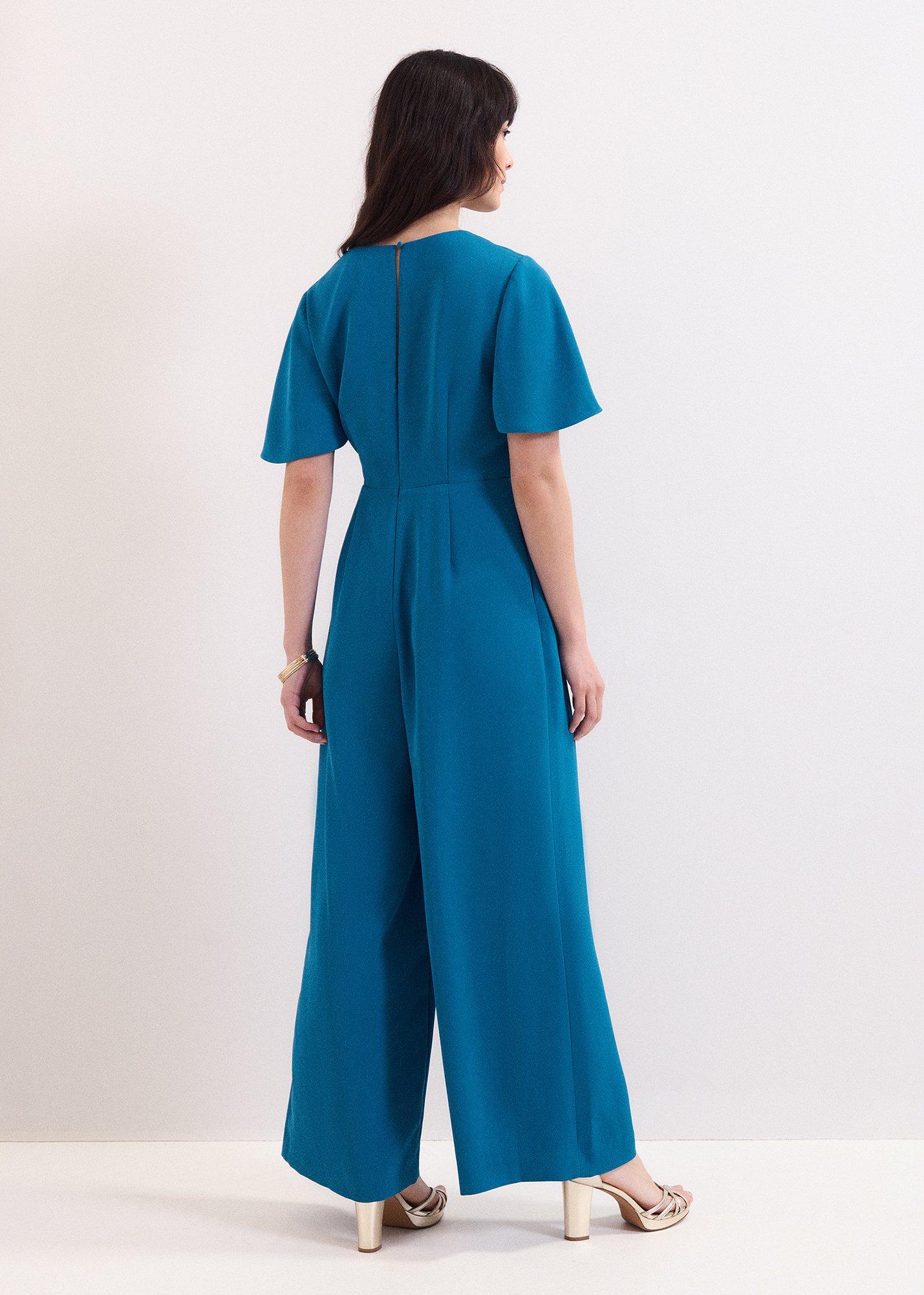 Petite Julissa Blue Wide Leg Jumpsuit